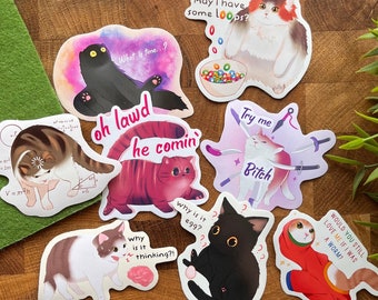 Meme-katten | Vinylstickers