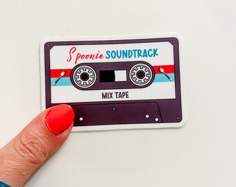 Spoonie Soundtrack Vinyl Sticker, Spoonie Songs, Cassette Tape, Retro Sticker, Spoonie Vibes, Chronic Illness,Laptop Decal,Waterbottle decal