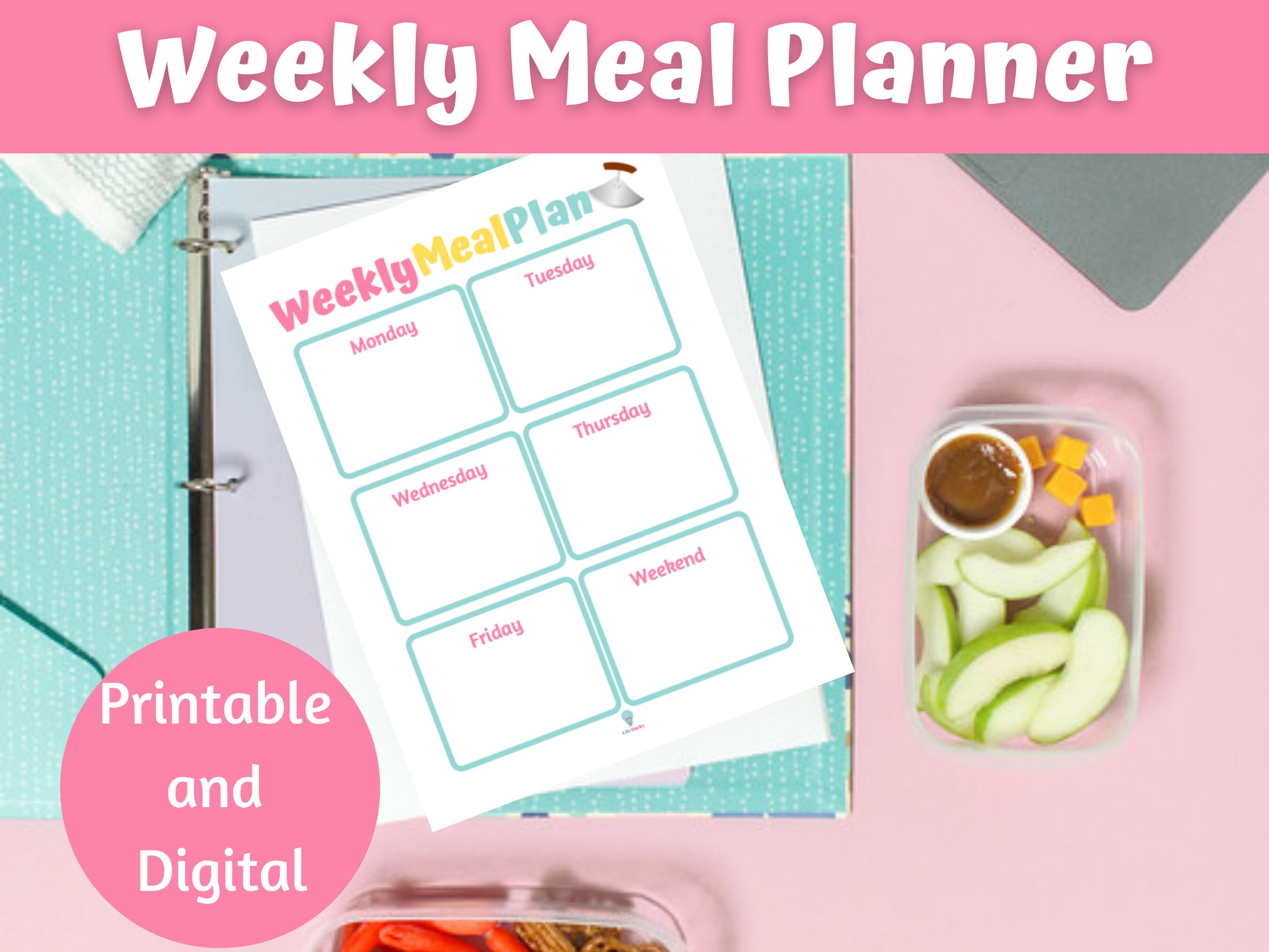 Food Plan Note Printable Meal Planner, Good Notes Compatible, Weekly Meal Plan, Ulu ...