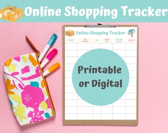 Online Shopping Tracker Printable: Brain Fog Planner (GoodNotes Compatible) (PDF)