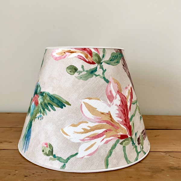 Colefax and Fowler conical fabric lampshade