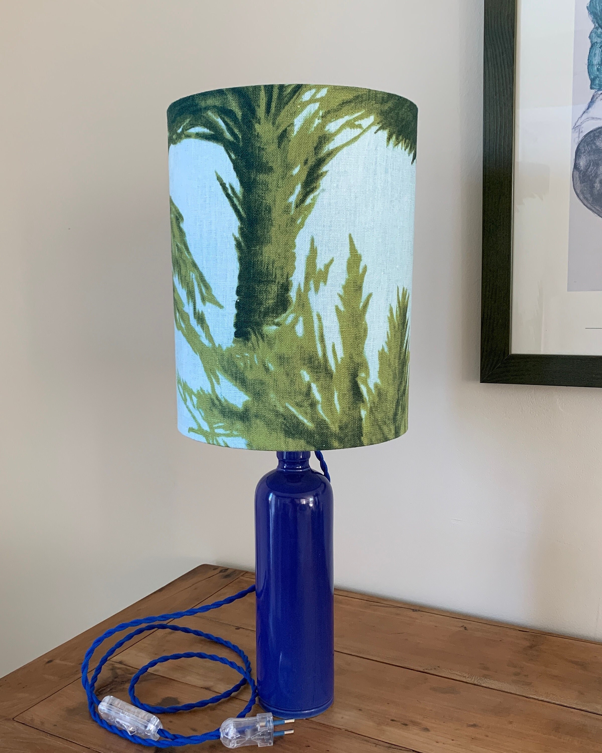 Lampe Céramique Bleue