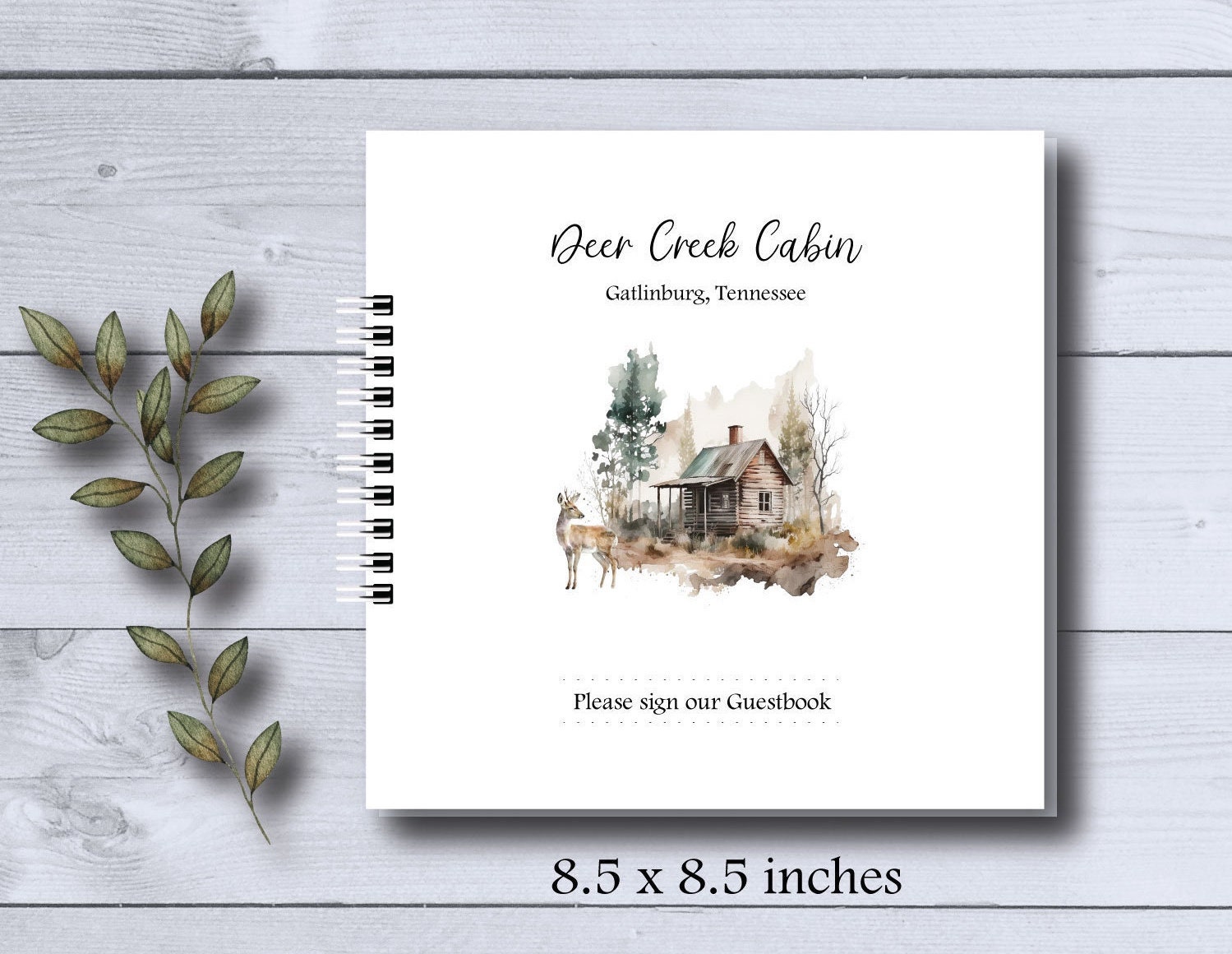 Personalized Lake House Guest Book, Custom Guest Book for Vacation Home,  Rental Home Guest Book, Leather Guest Book for Family Cabin 