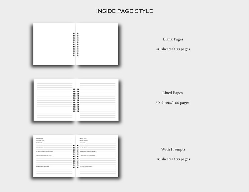 Guestbook for Vacation Rental, Custom Guest Books, Airbnb, VRBO, Beach House, Ocean Guest Book