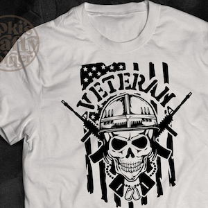 USA Veteran Skull SVG File: Military Army Design (Digital Download)