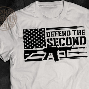 Defend Second Amendment American Flag SVG: Patriotic Print (Digital Download)