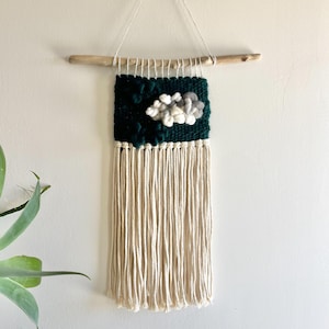 Handcrafted Minimalistic Woven Wall Hanging - Handmade Fiber Art Wall Decor - Handwoven Weaving Textile Tapestry