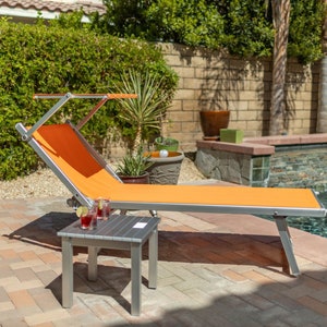 Italian imported patio Chaise Lounge/Sunbed is Uniquely Designed with Top Quality Aluminium Tubing