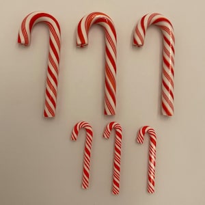 Miniature Peppermint Clay Candy Canes