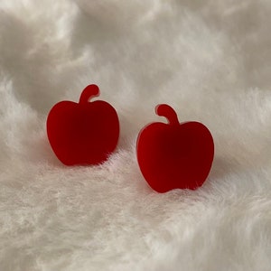 Apple Earrings, Red Apple Earring, Green Apple Earrings, Black Apple Earrings, Teacher Gift, Teacher Appreciation