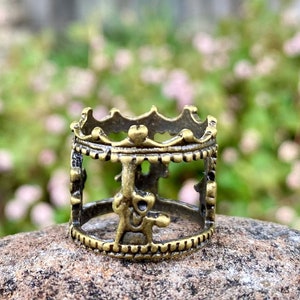 Miniature Carousel Crown, Fairy Crown, Miniature Garden, Dollhouse Crown