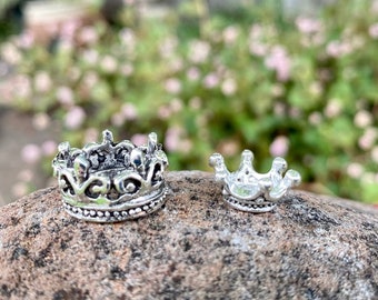 Miniature Crown Set, King or Queen Crown and Princess Tiara; Miniature Garden; Fairy Garden
