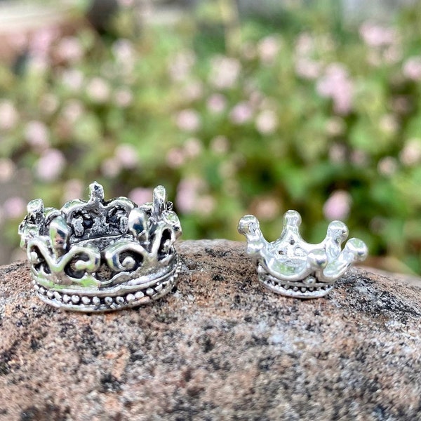 Miniature Crown Set, King or Queen Crown and Princess Tiara; Miniature Garden; Fairy Garden