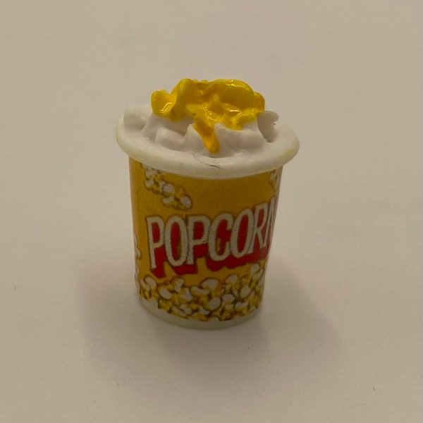 Miniature Popcorn Bucket, Movie Night Elf Prop,Miniature Food