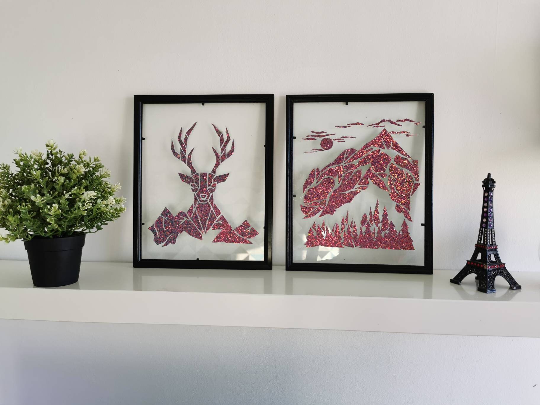 Panneau Collage Paillettee