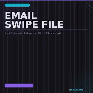 Email Swipe File — 20 Done-For-You Email Templates | Cold Email, Follow-Up & Client Pitch Scripts | Digital Download