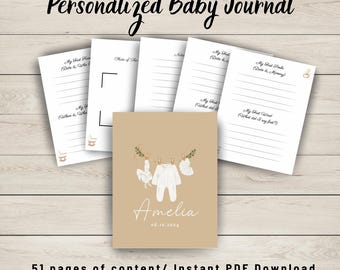 Newborn Baby Memory Book – Printable Keepsake Journal for First Year Milestones | Gender Neutral Digital PDF