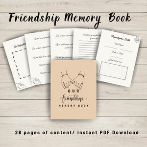 Freundschaft Memory Buch, Bester Freund Journal, personalisiertes Freundschaft Sammelalbum,Bestie Geschenk,digitaler Download, druckbares Andenken,BFF Notizbuch