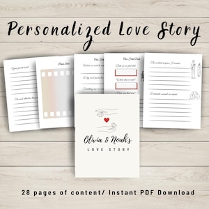Printable Couple Journal | Memory Book for Dating Couples | Our Love Story | Reasons Why I Love You | Gift for Boyfriend or Girlfriend