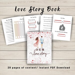 Printable Couple Journal | Memory Book for Dating Couples | Our Love Story | Reasons Why I Love You | Gift for Boyfriend or Girlfriend