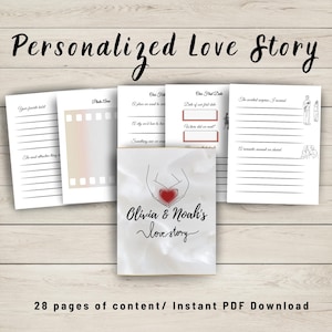 Printable Couple Journal | Memory Book for Dating Couples | Our Love Story | Reasons Why I Love You | Gift for Boyfriend or Girlfriend