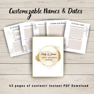 Couples Memory Book | Custom Relationship Journal | Printable Gift for Husband or Wife