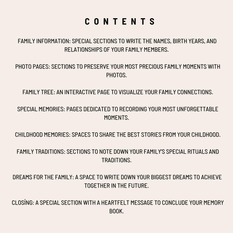 Family Memory Book | Printable Family Journal | Ancestry & Life Story ...