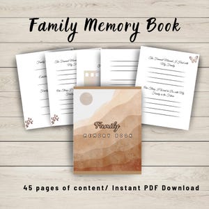My Family Story Printable Heritage Journal,Family Tree Keepsake ,Genealogy Ancestry Memory Book,Preserve Family History for Generations