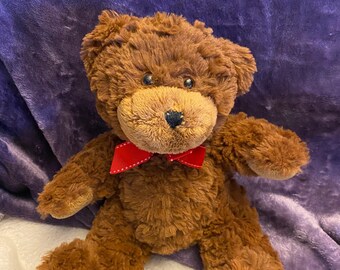 Sweet Little Brown Teddy bear, Stuffed Animal, 9” Sitting bear