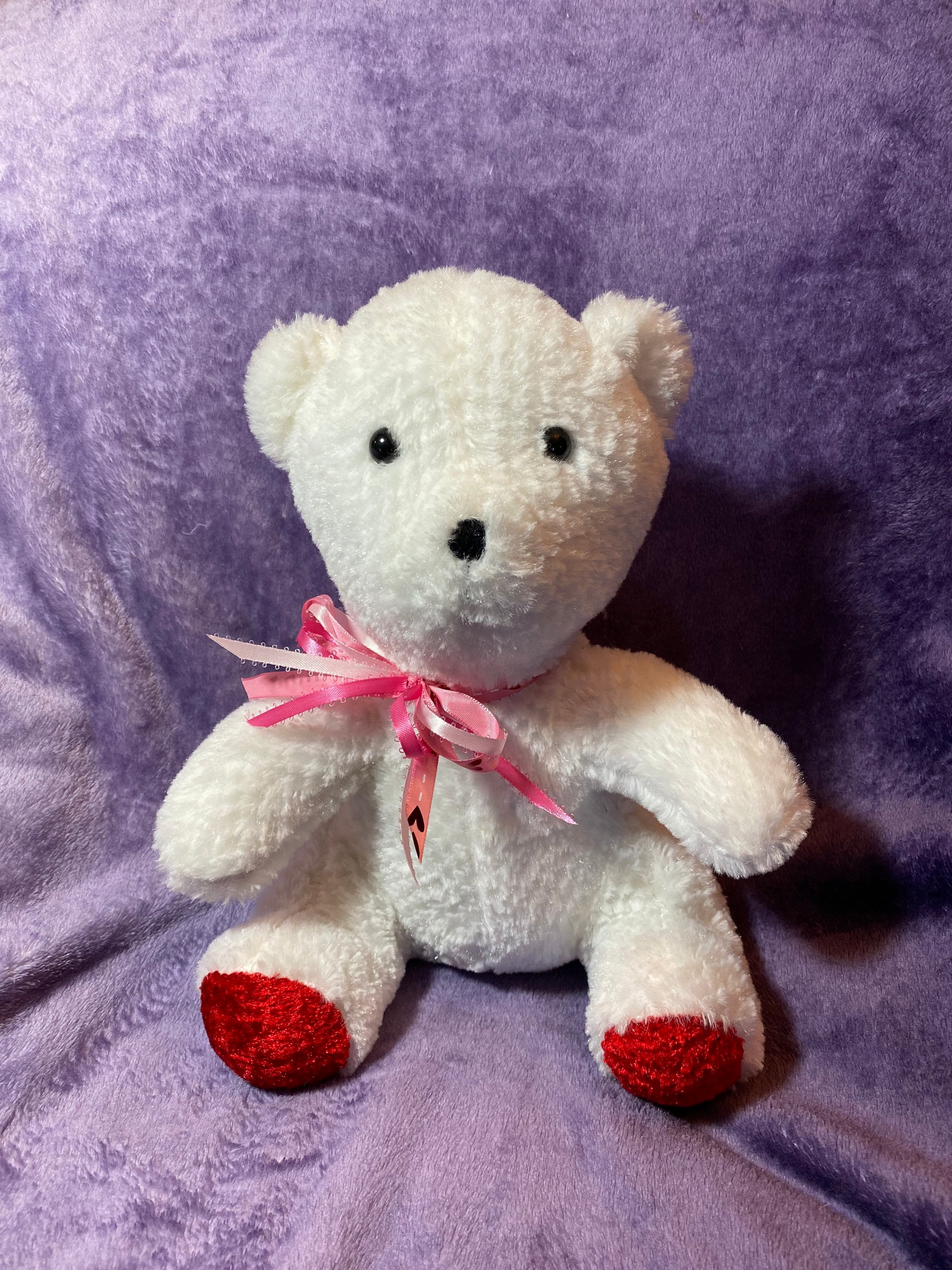 valentine's day polar bear stuffed animal