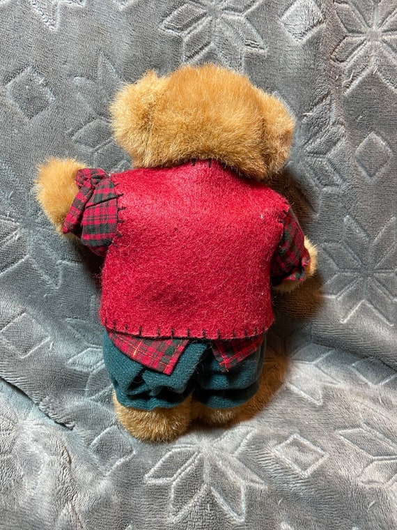 Vintage 1993 NIP Tender Heart Treasures Teddy Bear Red Pinafore Dress Outfit, 