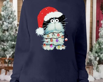 cat christmas jumper womens