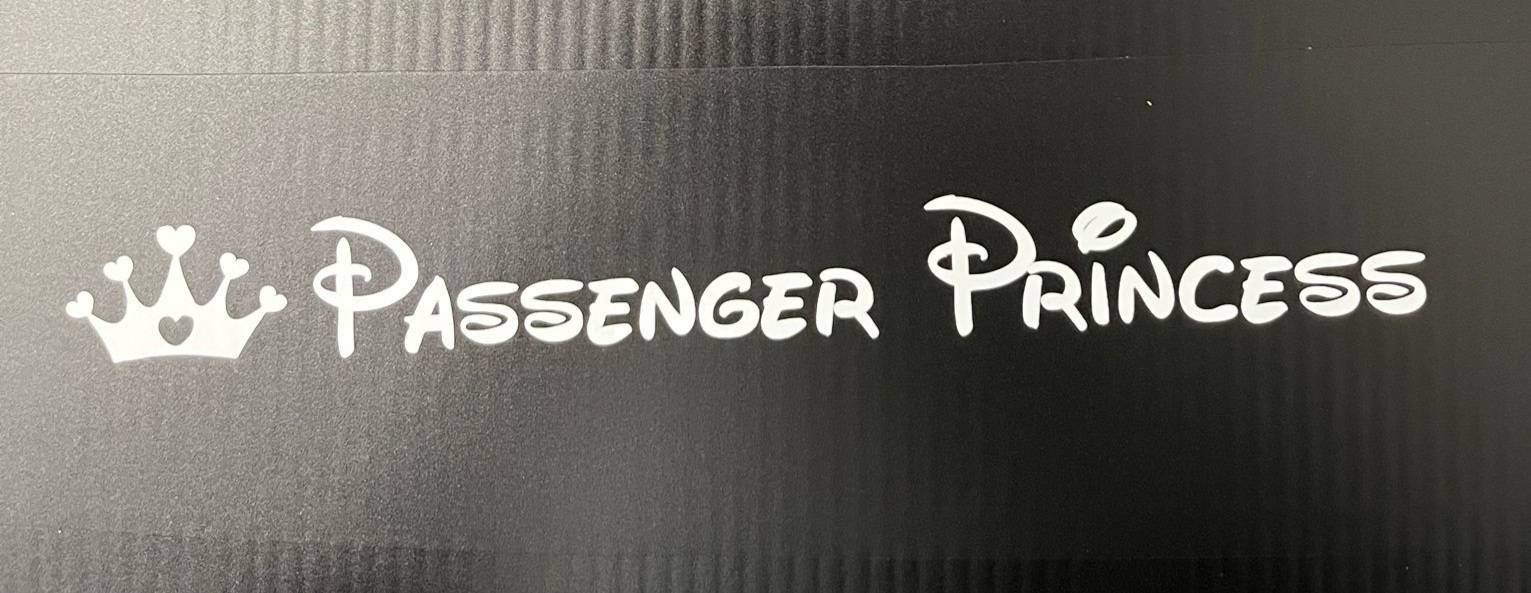 Passenger Princess Car Sticker Decal Etsy UK