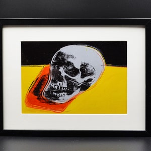Andy Warhol Pop art limited publication fine print – Skull – Matted, Framed & Ready to hang
