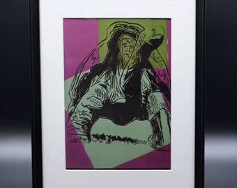 Andy Warhol Pop art limited publication fine print – Turtle – Matted, Framed & Ready to hang