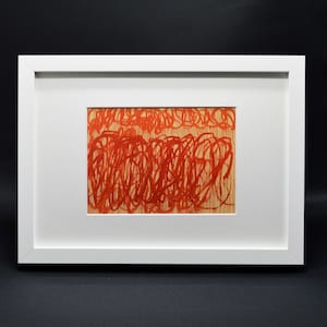 Cy Twombly Expressive limited publication fine art print – Composition– Matted, Framed & Ready to hang