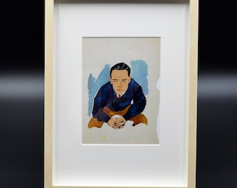 Andy Warhol Pop art limited publication fine print – Boy – Matted, Framed & Ready to hang