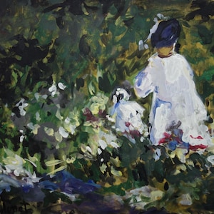 Fine Impressionism painting (collector / gallery stamped on verso) with signature, inscription, Claude Monet