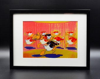 Andy Warhol Pop art limited publication fine print – Donald Duck – Matted, Framed & Ready to hang