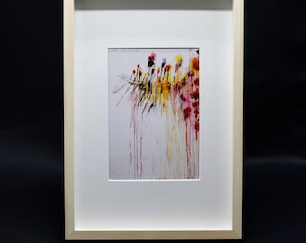 Cy Twombly Expressive limited publication fine art print – Flowers – Matted, Framed & Ready to hang