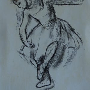 Frühes impressionistisches Portrait - Malerei, Tänzerin, (rückseitig gestempelt Sammler/Galerie) mit Signatur Inschrift, Degas