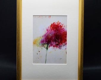 Cy Twombly Expressive limited publication fine art print – Flowers – Matted, Framed & Ready to hang