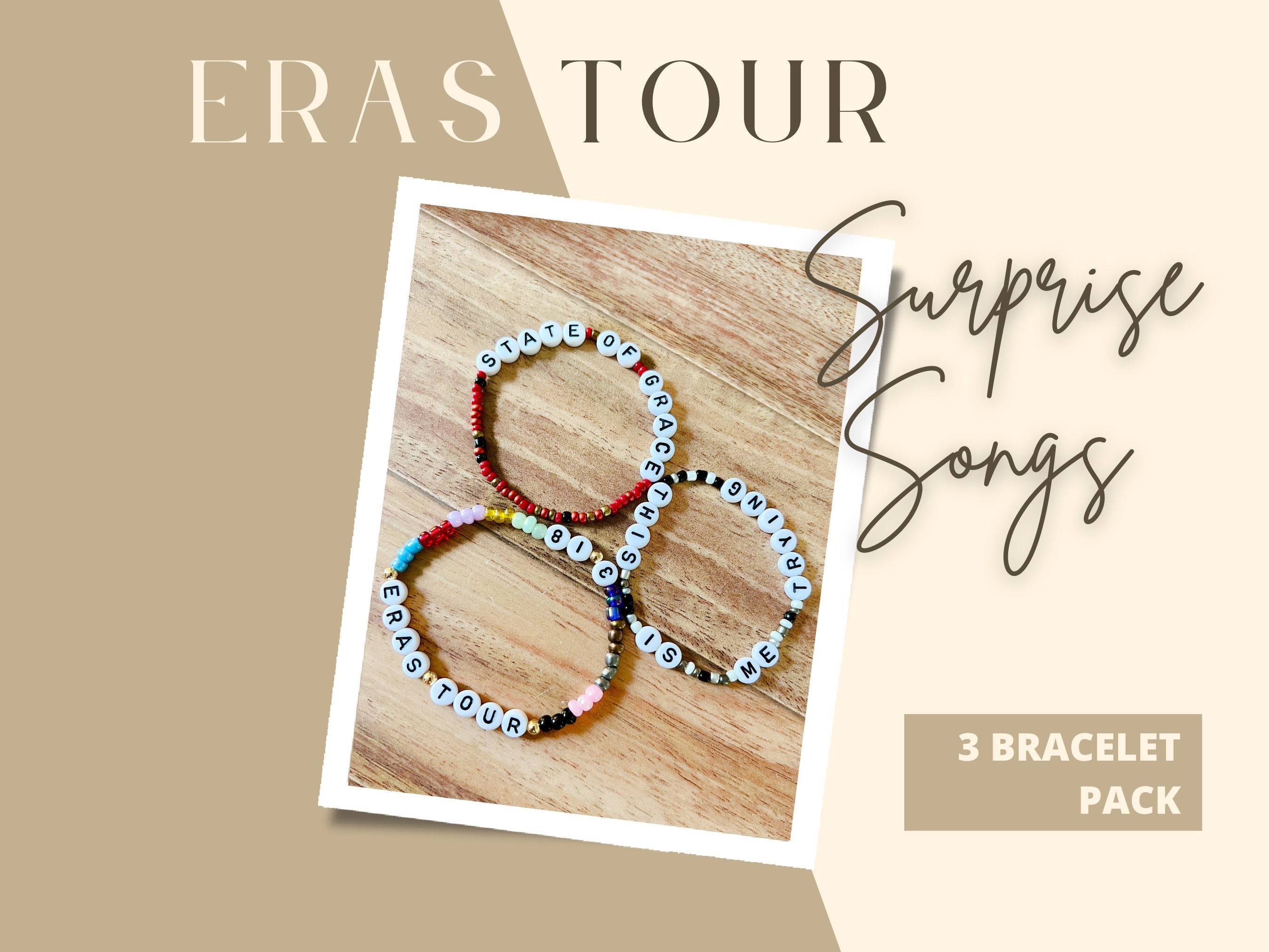 Surprise Song Bracelets Eras Tour Friendship Bracelets Taylor Swift Custom  Eras Tour Surprise Song Friendship Bracelets 