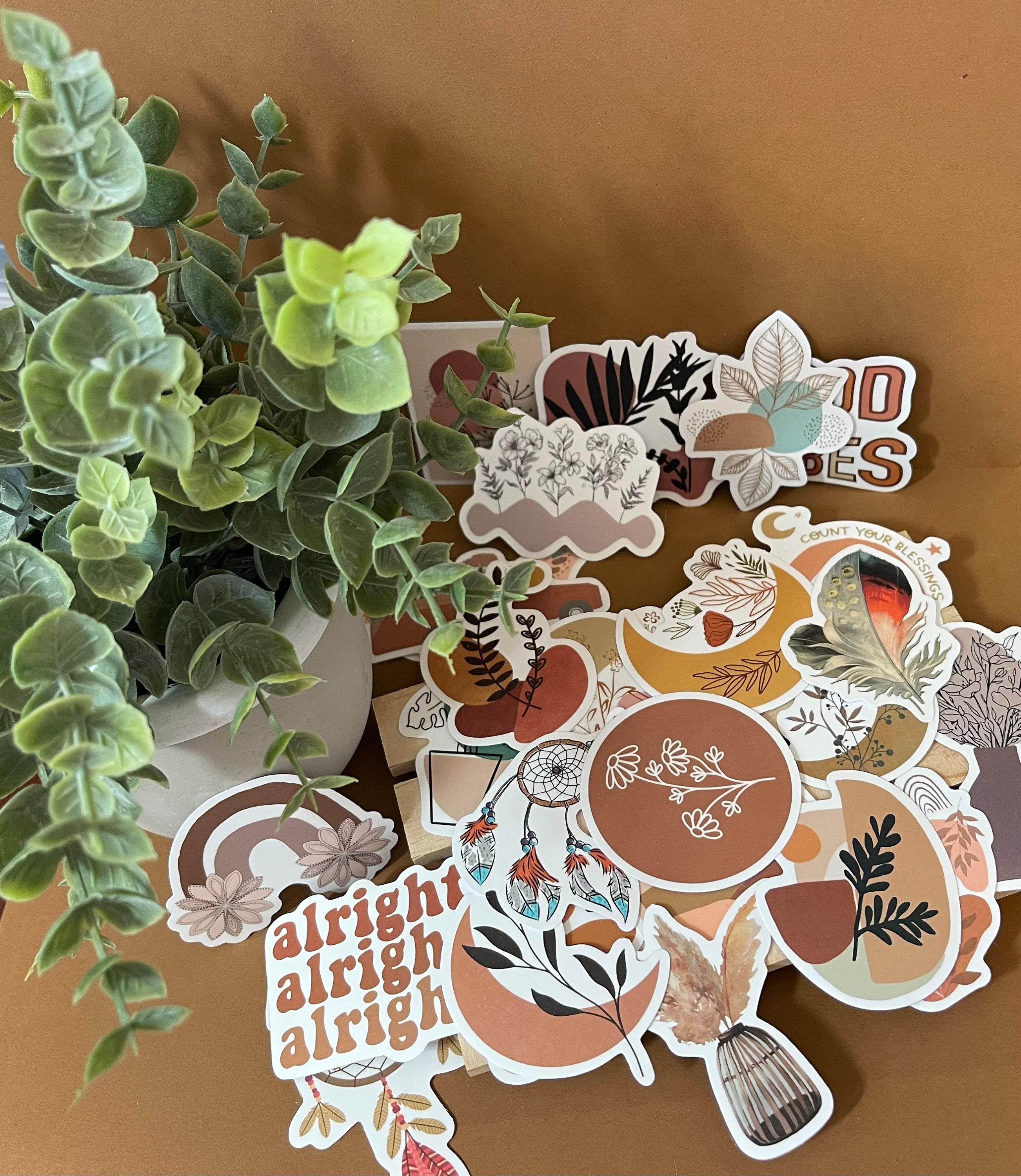 Boho Vinyl Sticker Packs - Etsy
