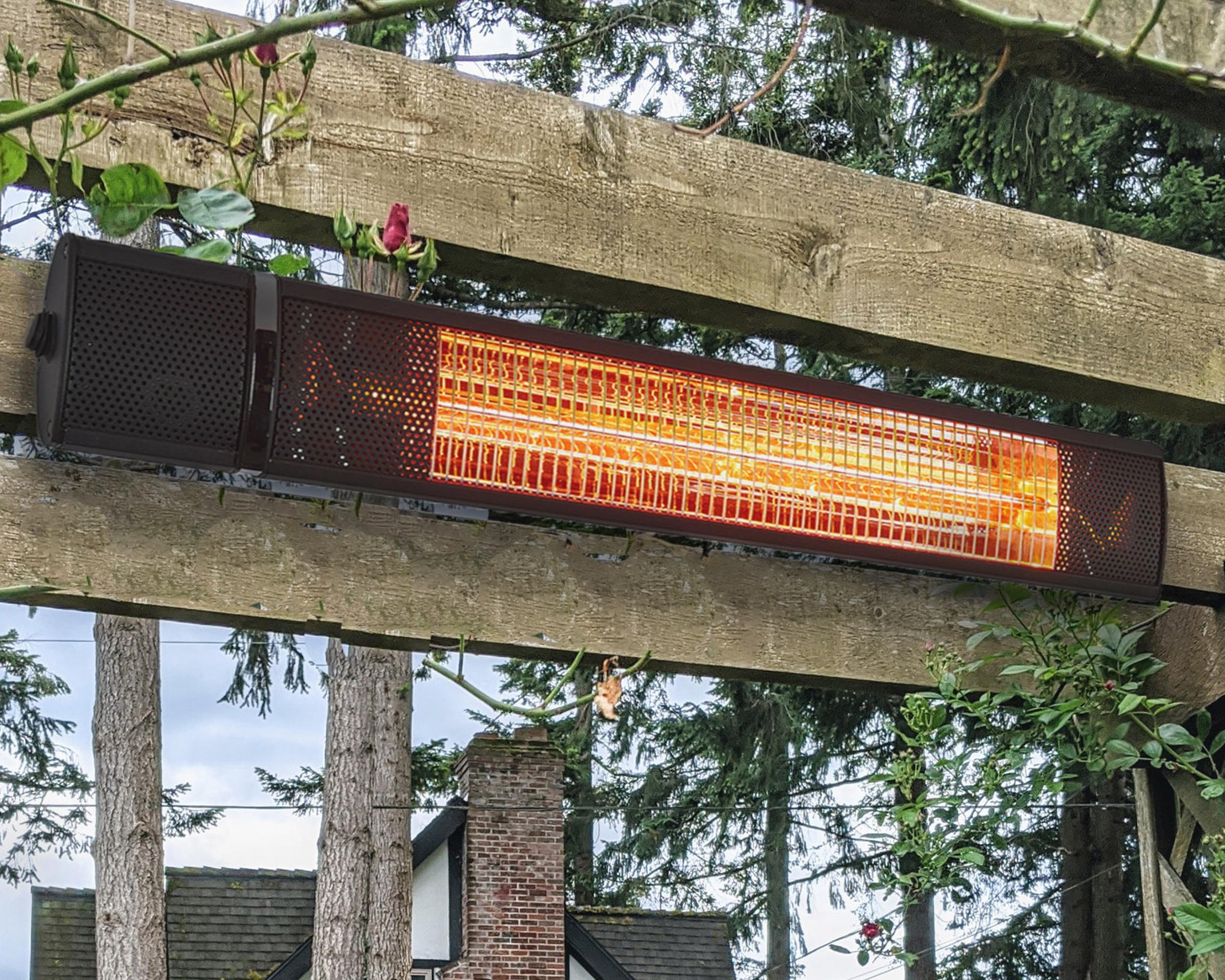 Halogen Electric Patio Heater Gold Tube Black Remote - Etsy