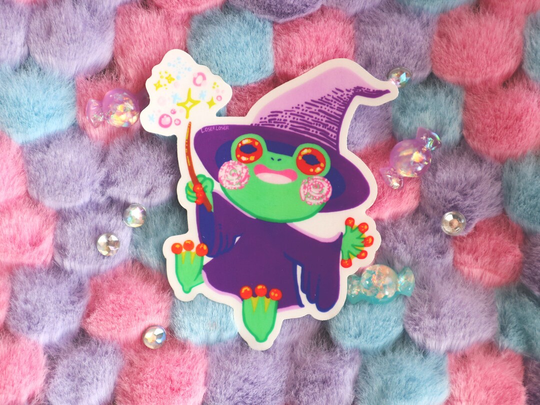 Buy FRIZARD Frog Wizard Transparent Vinyl Sticker Online in India - Etsy