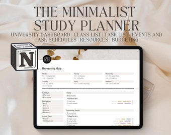 student planner notion template Notion Template Student Planner Minimalist| Study Notion Planner, Digital Note Taking, Academic Planner for College Student Notion Dashboard