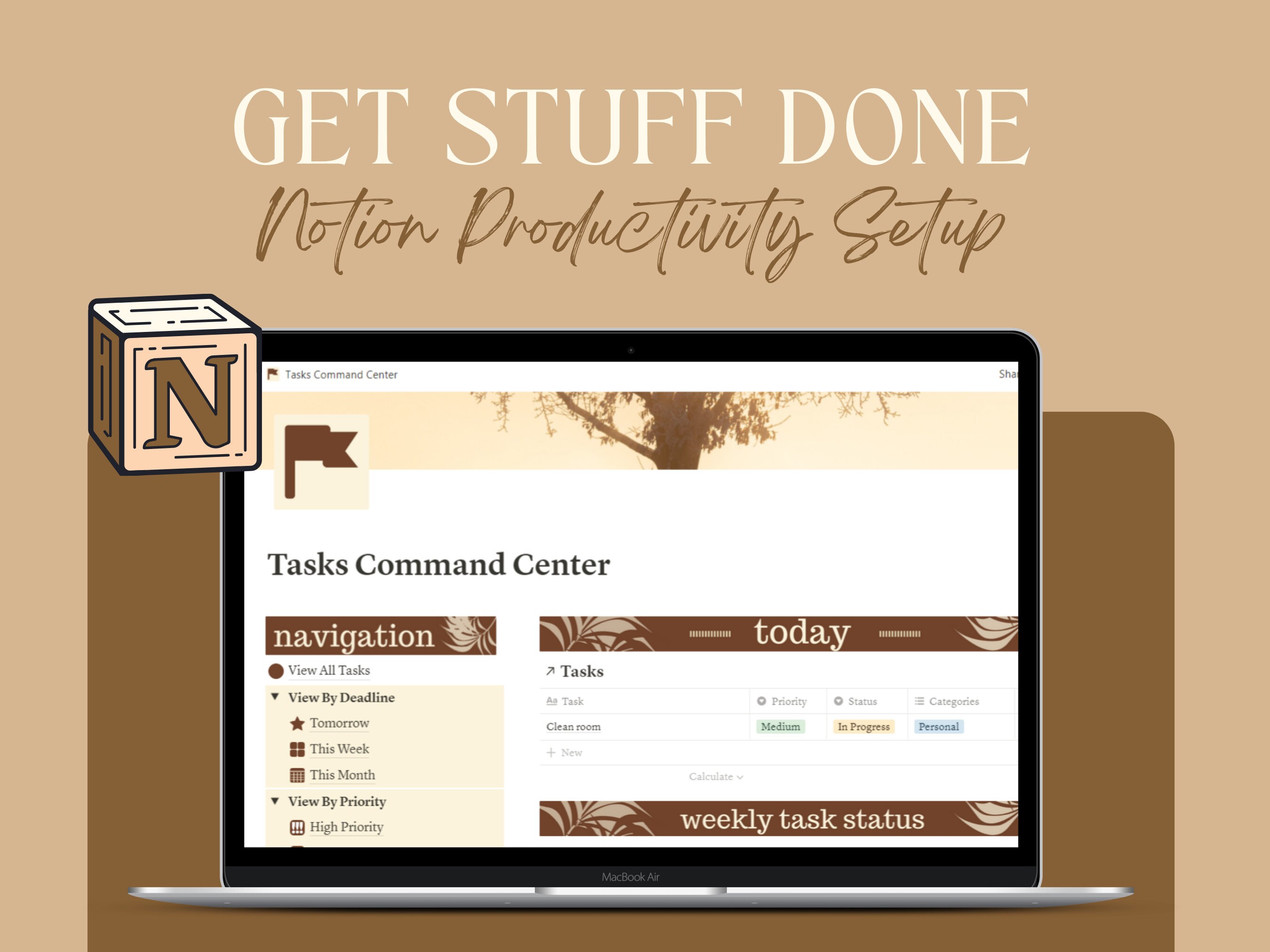 Notion Template To Do List Task Management Notion Dashboard Etsy UK