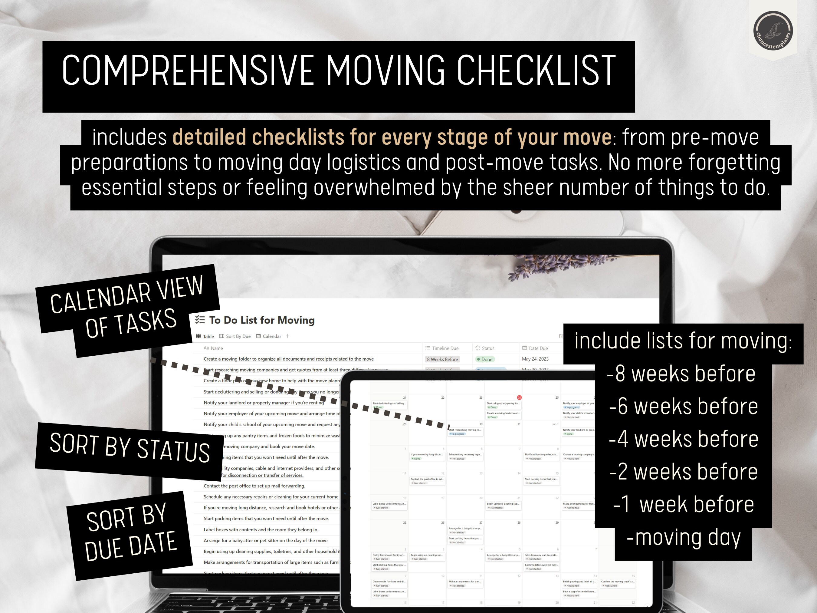 Notion Template Moving Checklist Planner Notion Planner Moving Notion Template Moving Checklist Planner Notion Planner Moving