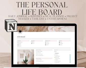 Notion Template Life Planner Complete | Notion Dashboard, Notion Life Planner, Complete Notion Template with Daily Journal, Weekly Schedule